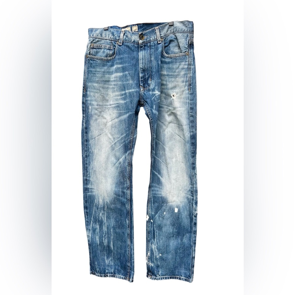Trevero Jeans Men’s Straight Leg Distressed   Streetwear Denim Size 34/34